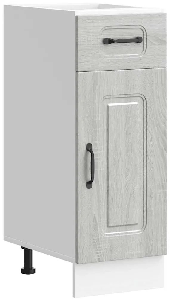 853463 vidaXL Кухненски шкаф, "Kalmar", сив сонома, инженерно дърво