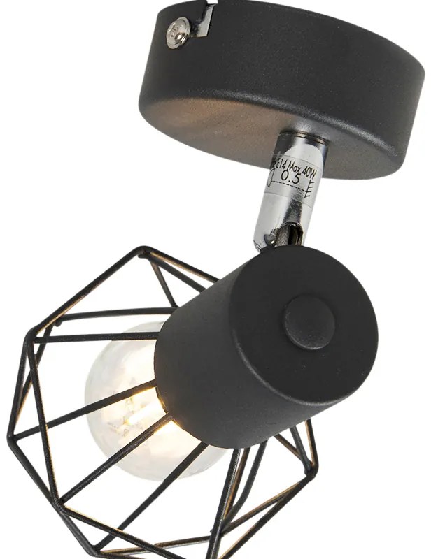 Интелигентен прожектор черен въртящ се и наклоняващ се с WiFi P45 - Mosh