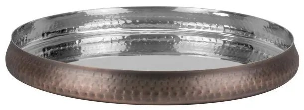 Horecano - Плато дълбоко с релеф и медно покритие Ø33.5xh3cm Thali ANTIQUE-RUSTIC-(SG-86122)