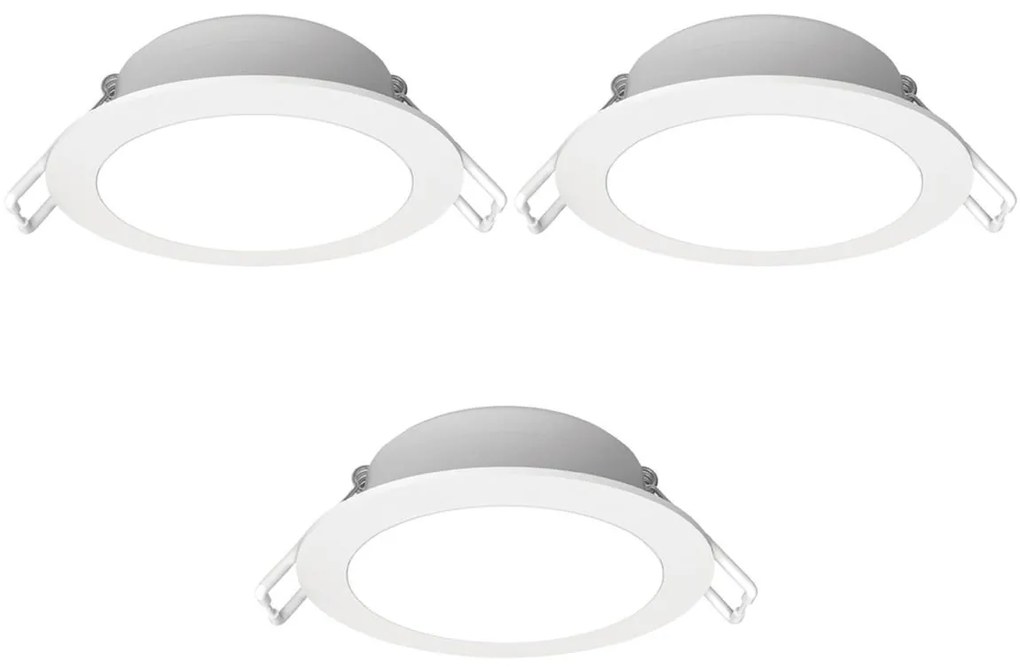 Aigostar - комплект от 3 вградени LED осветителни тела за баня, LED/4,8 W/230 V, IP65, бяло