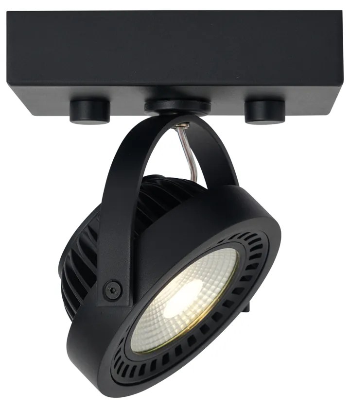 Модерен повърхностно монтиран прожектор черен вкл. димируем LED - Apollo