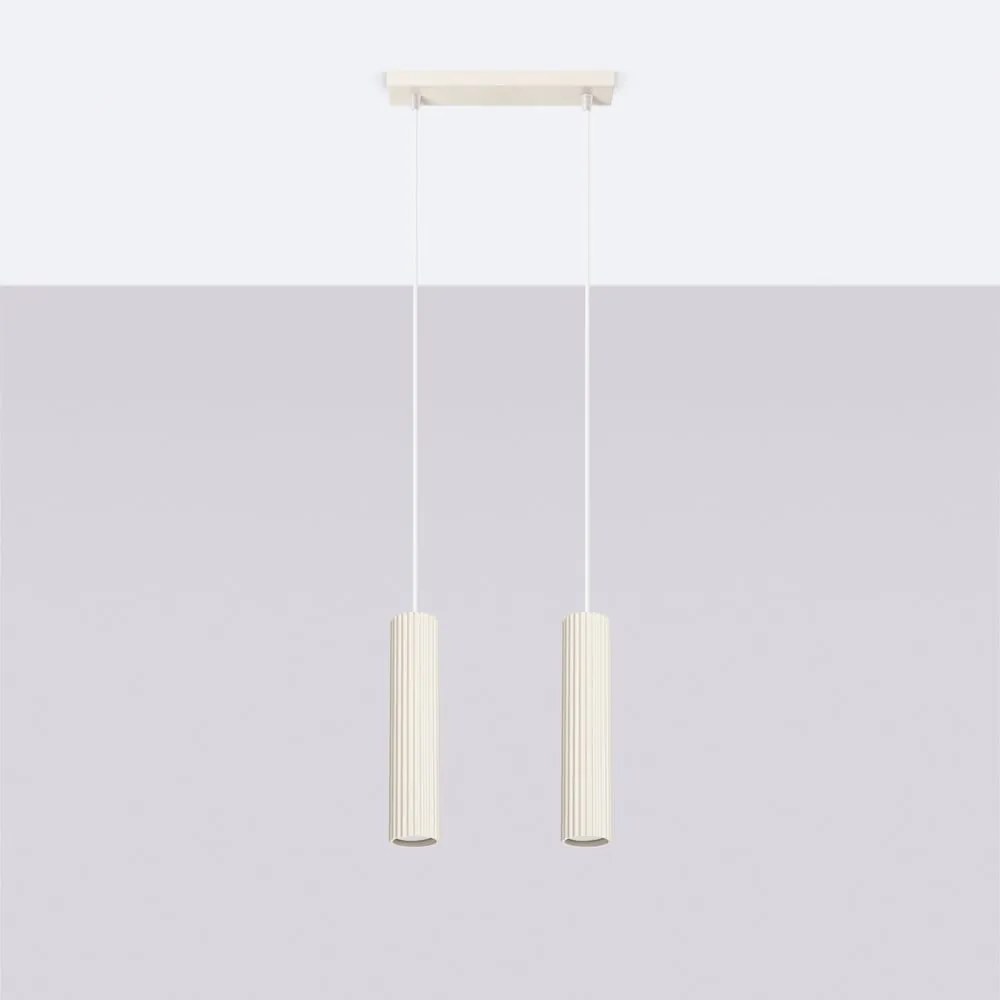 Кремаво висящо осветително тяло Gleam – Sollux