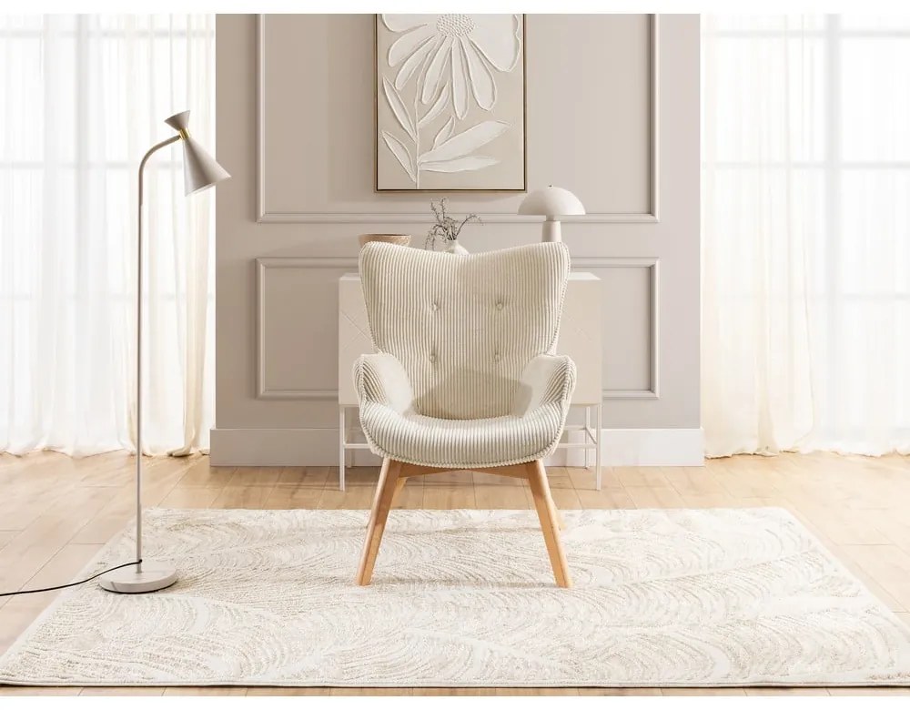 Бежово кресло от рипсено кадифе Niko – Ropez