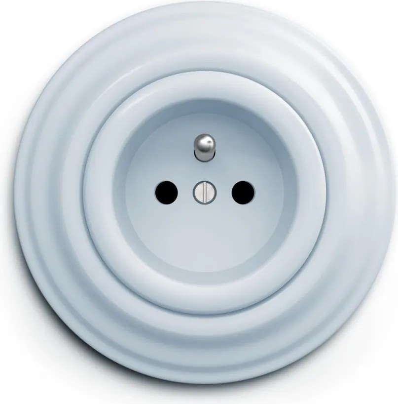 Kliklap - Ретро стенна розетка с рамка 230 V, синя