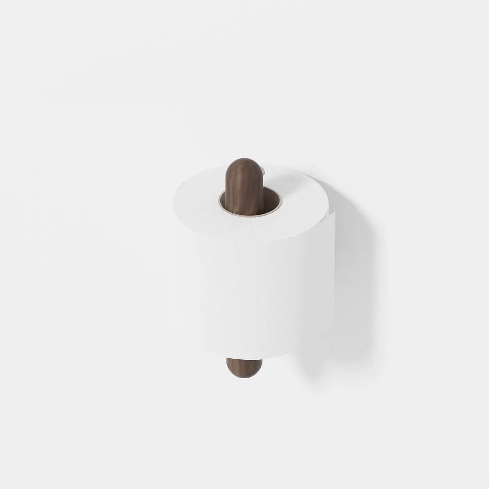 Стенна поставка за тоалетна хартия от орехово дърво Yoku - Wireworks