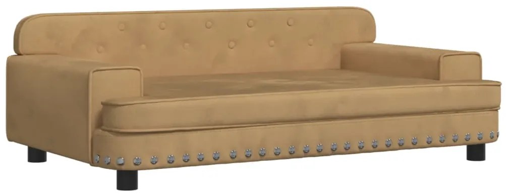 3196284 vidaXL Детски диван, кафяв, 90x53x30 см, кадифе