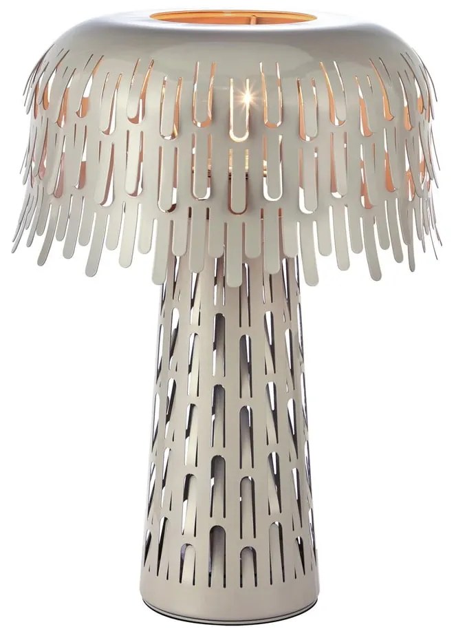 Сиво-бежова настолна лампа с метален абажур (височина 38 cm) Verbera – Markslöjd