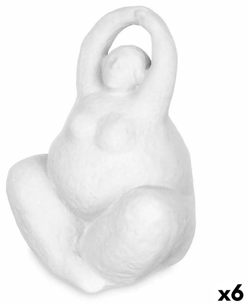 Декоративна фигурка Бял Dolomite 14 x 18 x 11 cm (6 броя) Дама Yoga