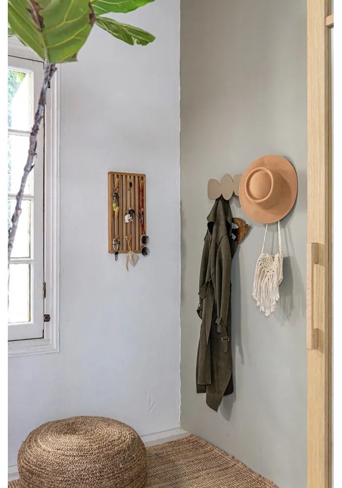 Метална стенна закачалка в естествен цвят 24 cm Parco – Spinder Design