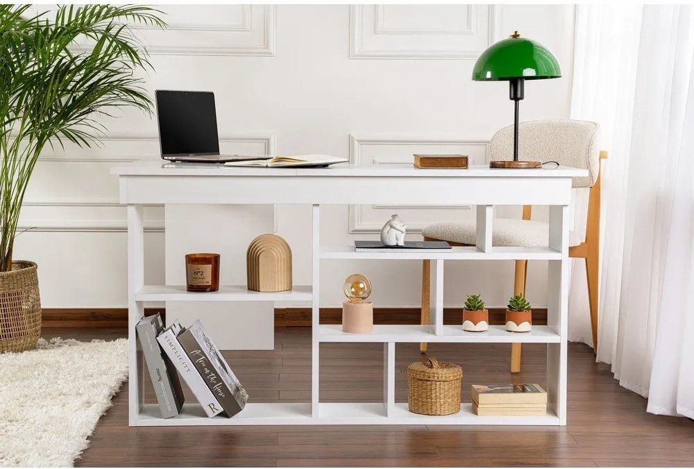 Матова работна маса 120x130 cm Vesper – Kalune Design