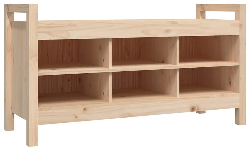821789 vidaXL Пейка за антре, 110x40x60 см, борово дърво масив