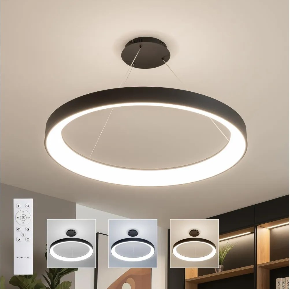 Brilagi - LED димируем полилей FALCON II LED/108W/230V 3000-6500K Ø 80 cm черен + ДУ