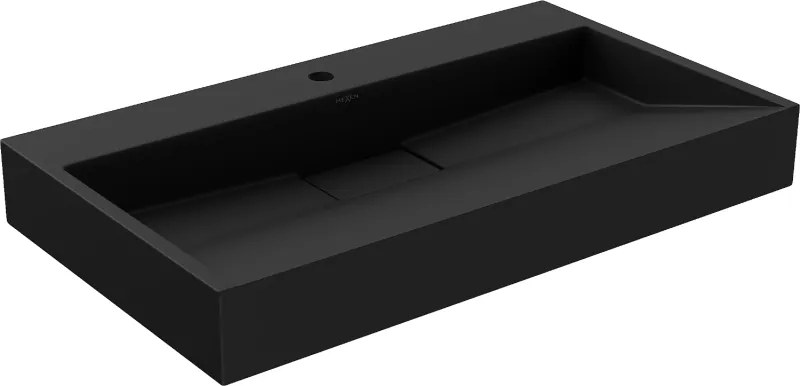 Mexen Ava конгломератна мивка за монтаж върху плота 1/O 80 x 46 см, черна - 23018071