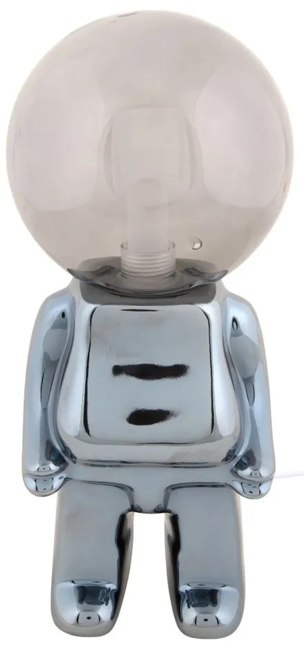 Сива LED затъмняваща се настолна лампа със стъклен абажур (височина 27 cm) Ross – Leitmotiv