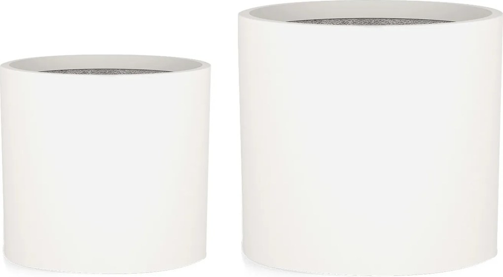 Blumfeldt Gendt, саксия, горна саксия, комплект от 2 броя, размери L / XL, фибростъклен материал, интериор / екстериор