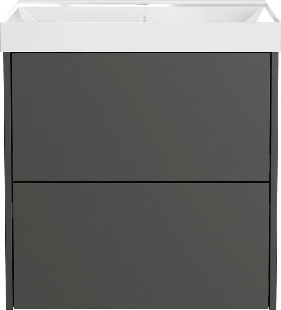 Антрацитен матов стенен шкаф за мивка 61x65 cm Bodera – Germania