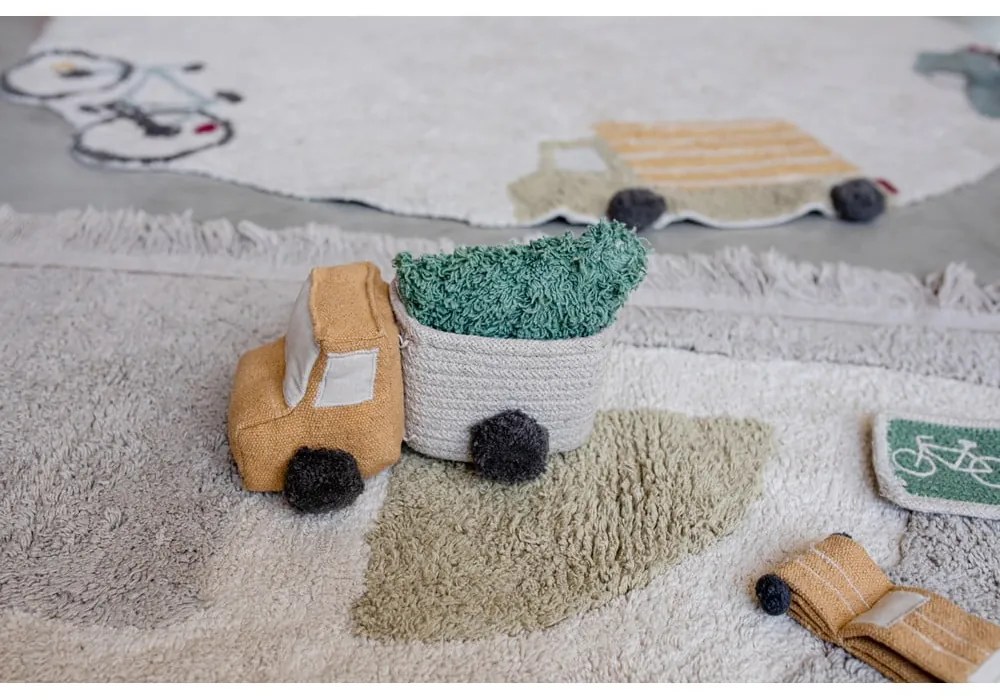Сиво памучно детско килимче за игра 120x170 cm Eco и City – Lorena Canals