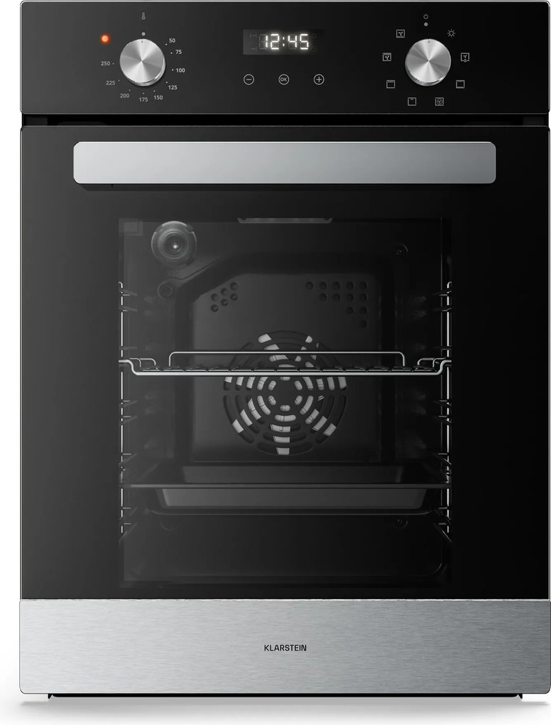 Klarstein Вградена фурна Verosteel | 45 см | 49 литра | енергиен клас A | 2000 W | черна