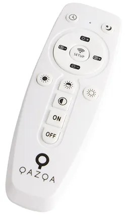 Таванна лампа черна 40 см с LED и дистанционно управление - Live