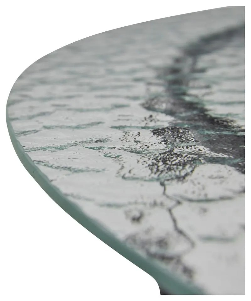 Черна кръгла масичка за кафе със стъклен плот ø 80 cm Orbit – Hübsch