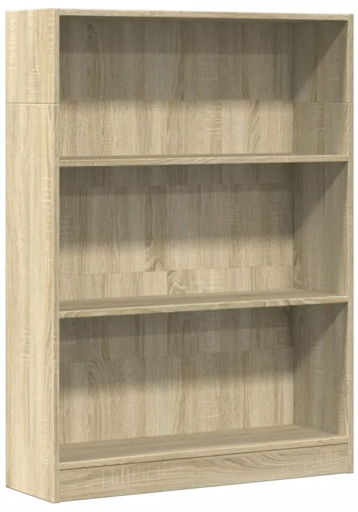 857837 vidaXL Библиотека, сонома дъб, 80x24x109 см, инженерно дърво