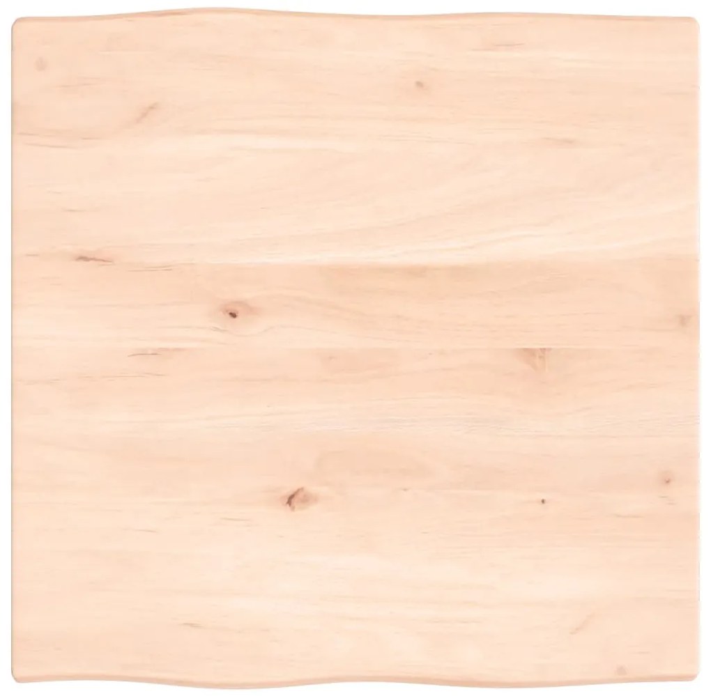 363869 vidaXL Плот за маса 60x60x2 см необработено масивно дърво дъб жив ръб