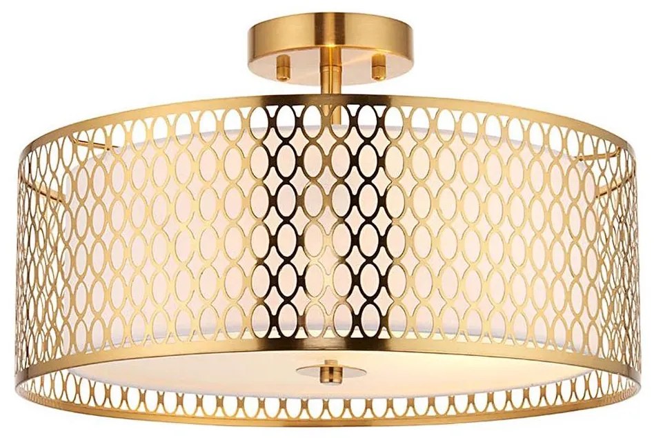 Endon 101568 - Полилей за повърхностен монтаж CORDERO 3xE27/10W/230V златист