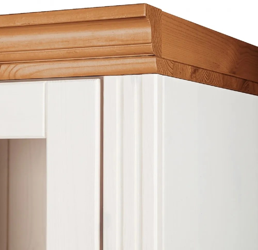 Бяла библиотека от масивен бор 222x223 cm Anita – Støraa