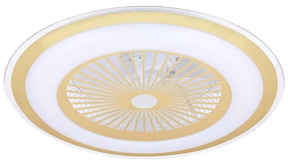LED Димируем плафон с вентилатор ZEPHYR LED/48W/230V златист + д.у.