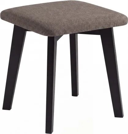 Квадратна табуретка МИЛО Кафява (Storm 18) / дъбова рамка в черно