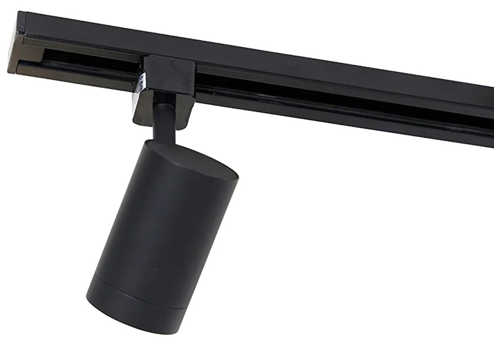 Интелигентна релсова система черна с 3 прожектора и висяща лампа 1-фазен - Cavalux Jeana