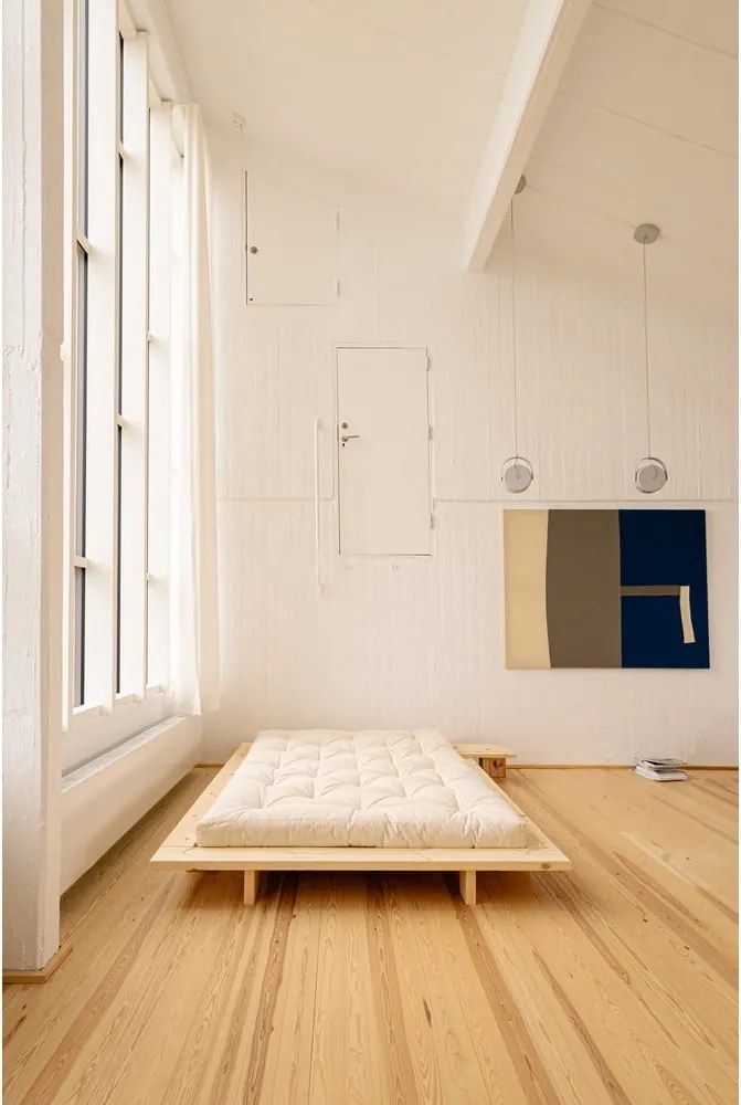 Кафяво нощно шкафче от масивен бор Japan – Karup Design