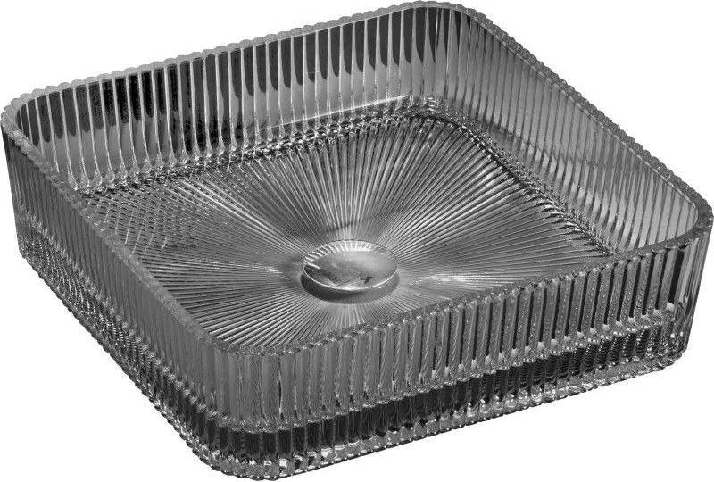 Mexen Nira стъклена умивалник за плот 39 x 39 см, черна - 24203970