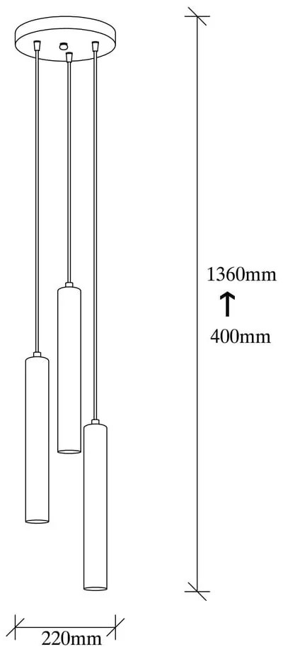 Висящо осветително тяло в златисто ø 22 cm Tempo – Opviq lights