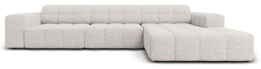 Светлосив ъглов диван (десен ъгъл) Chicago - Cosmopolitan Design