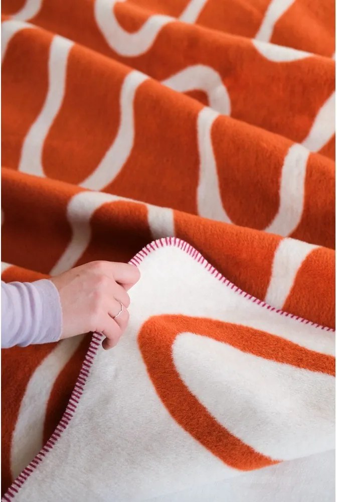 Оранжево одеяло 150x200 cm Swirl – noo.ma