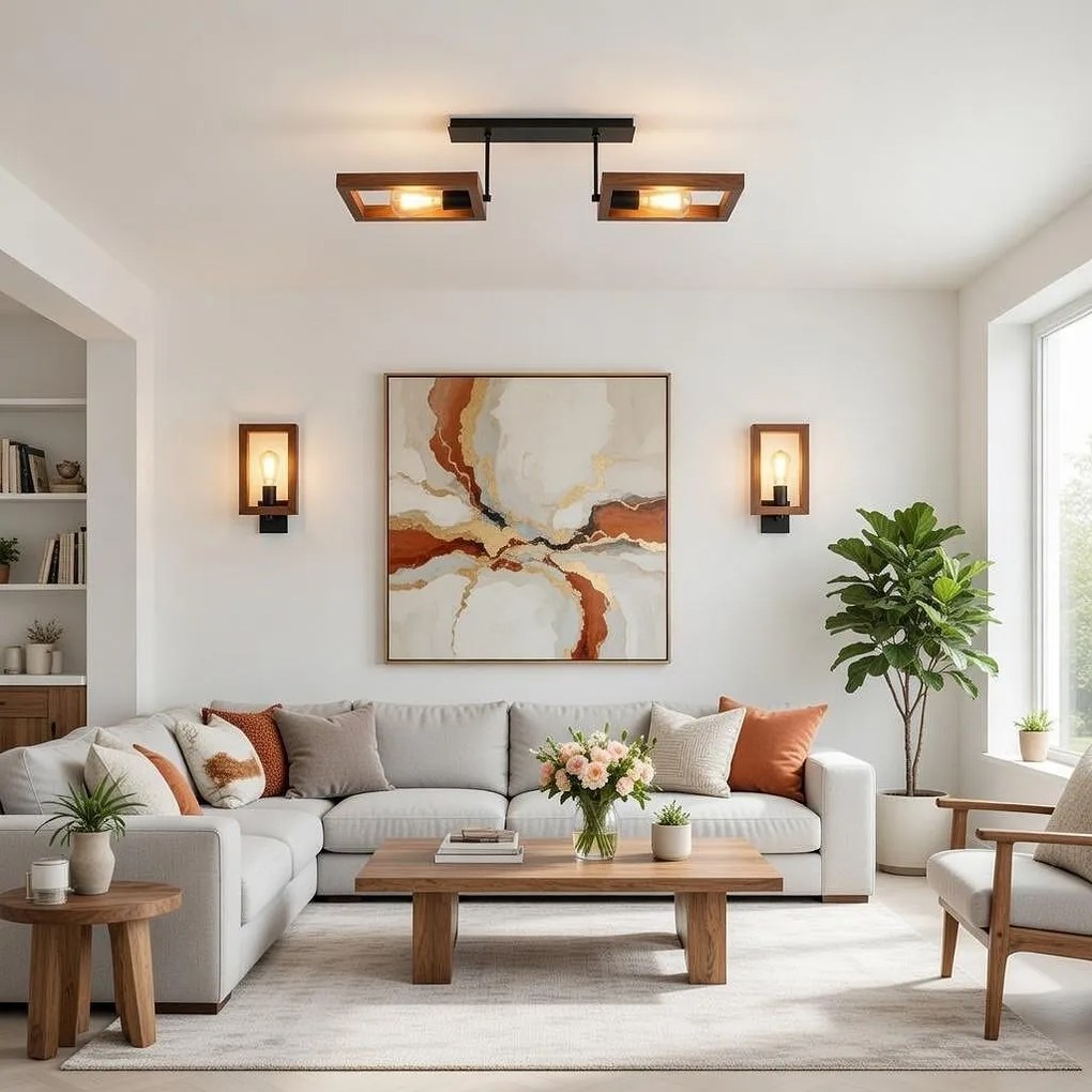 Аплик ТИЕРА, палисандър, 1xE27