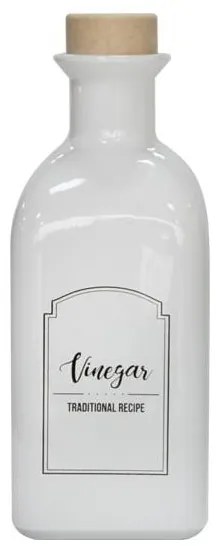 Стъклена бутилка за оцет с коркова тапа, бяла, 250мл MIRA, M-151406-WSV - Horecano