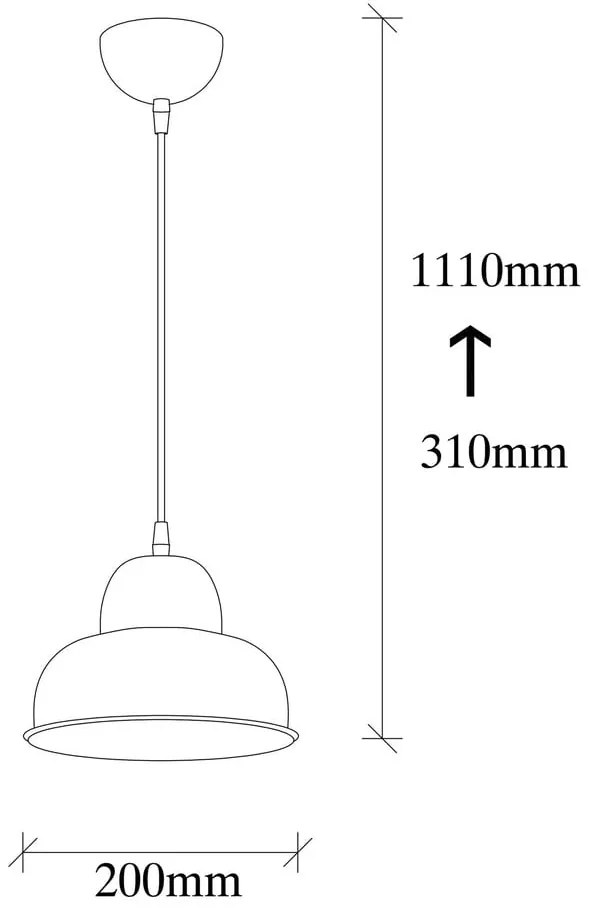 Висящо осветително тяло в златист цвят с метален абажур ø 20 cm Berceste – Opviq lights