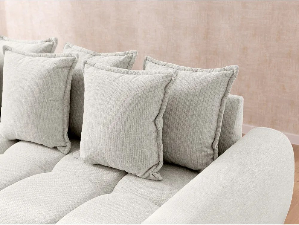 Бял ъглов диван (десен ъгъл) Albane – Ropez