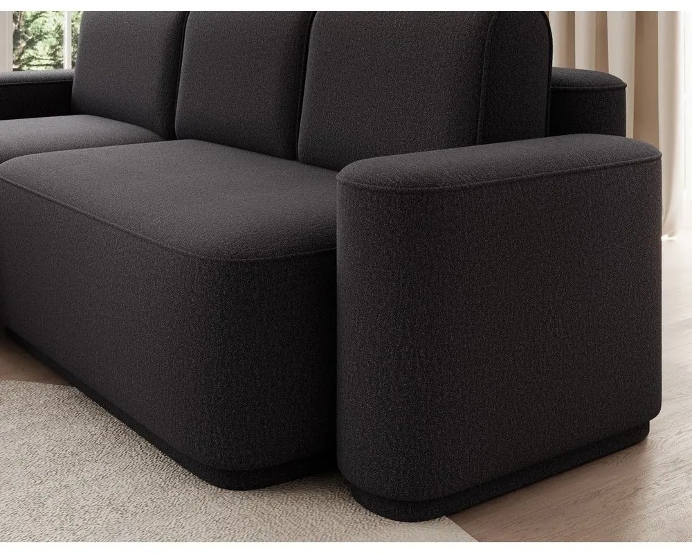 Тъмносив шенилов разтегателен ъглов диван с място за съхранение (ляв ъгъл) Aurumm – ELTAP