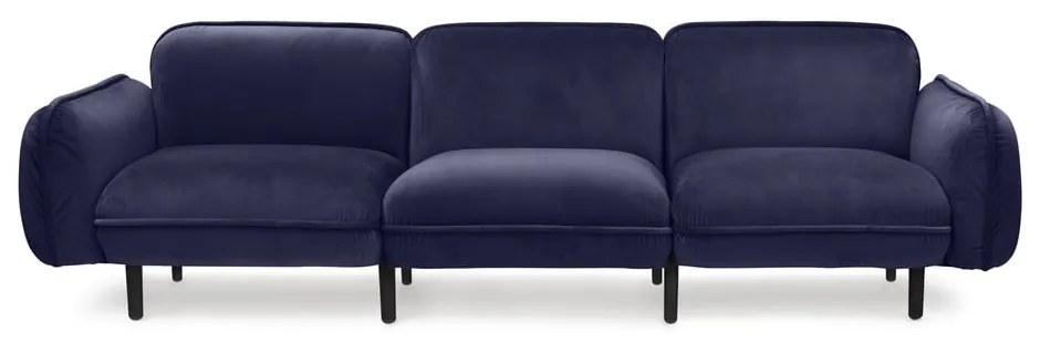 Тъмносин кадифен диван Bean - EMKO