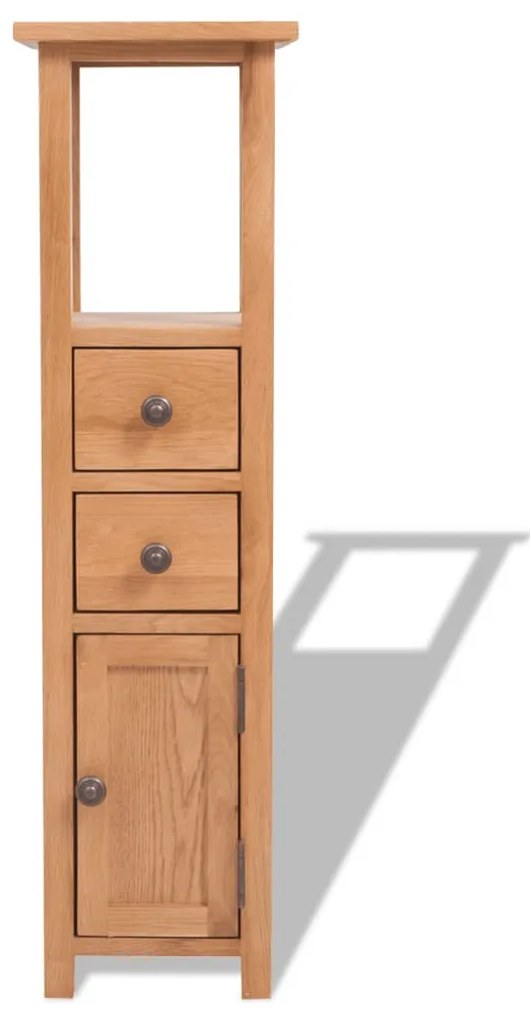 243931 vidaXL Ъглов шкаф, 26x26x94 см, дъбов масив