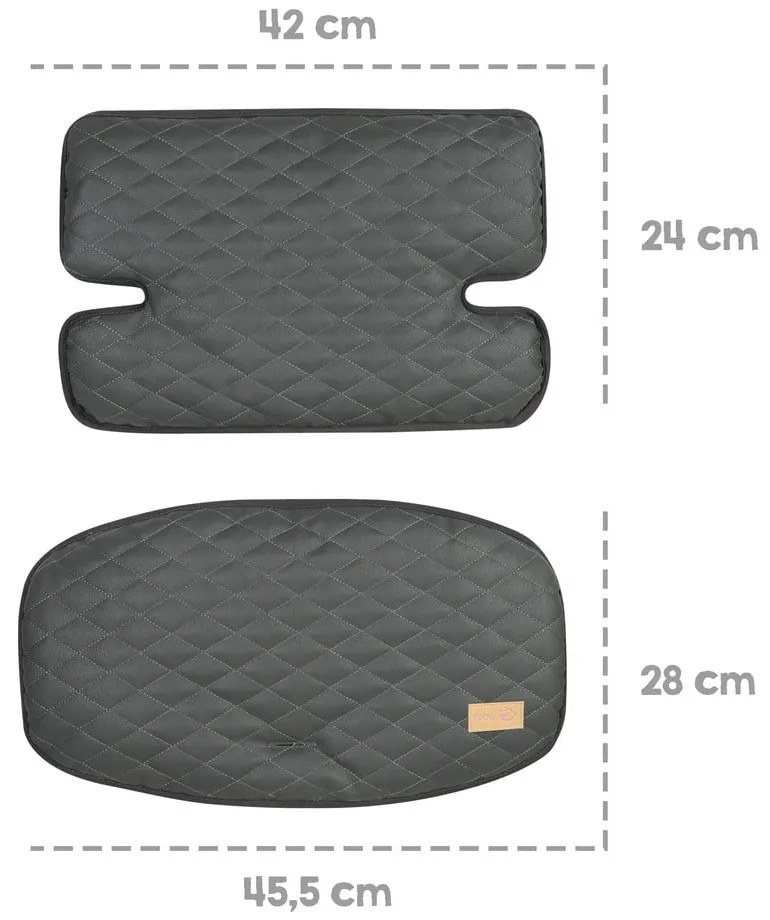 Сива постелка за стол за хранене Luxe - Roba