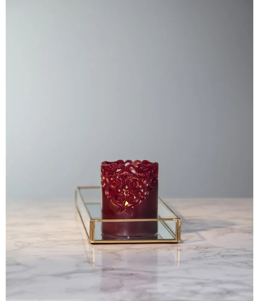 LED свещ от червен восък, височина 10 см Clary - Star Trading