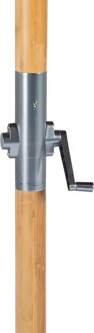 Градински прав чадър Hesperide Tinaei, Бамбуков прът, Olefin, 3 m - Таупе