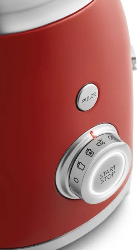 Блендер Smeg BLF03RDEU, 800W, 1.5 л, 18000 об/мин, 4 програми, 4 скорости + Пулс, Неръждаема стомана, Червен