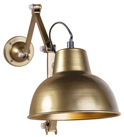 Индустриален стенен аплик месинг регулируем - Avon