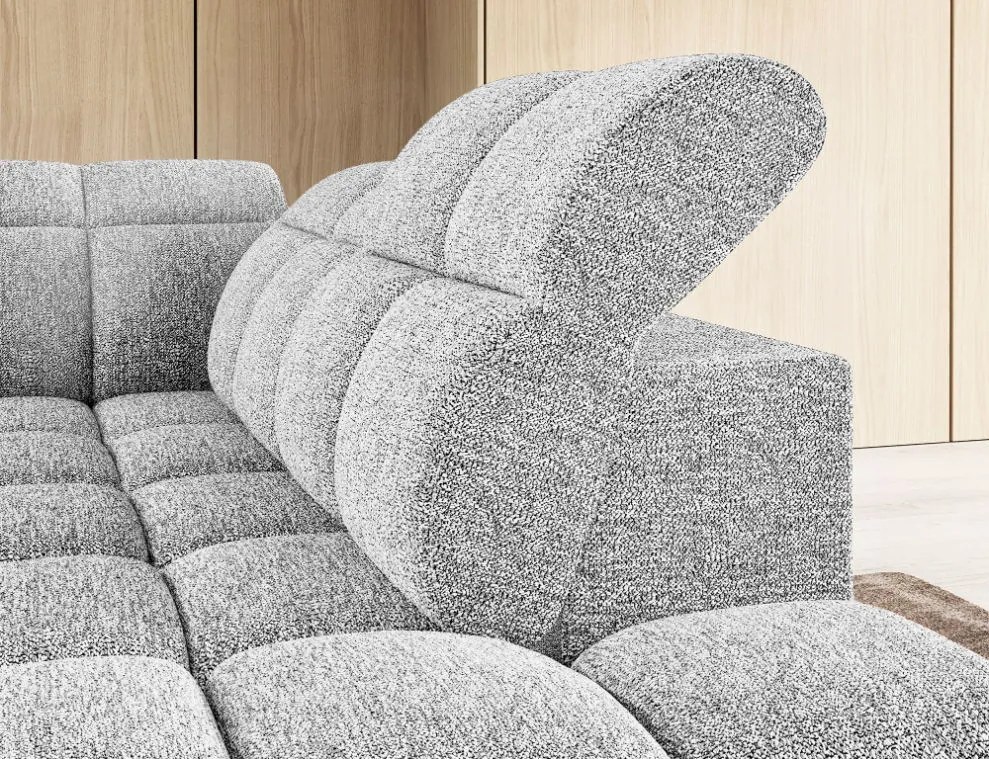 Ъглов диван Chicago-Бял-Десен