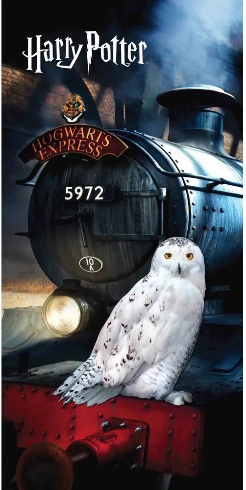 Памучна детска кърпа 70x140 cm Harry Potter "Hedwig" – Jerry Fabrics